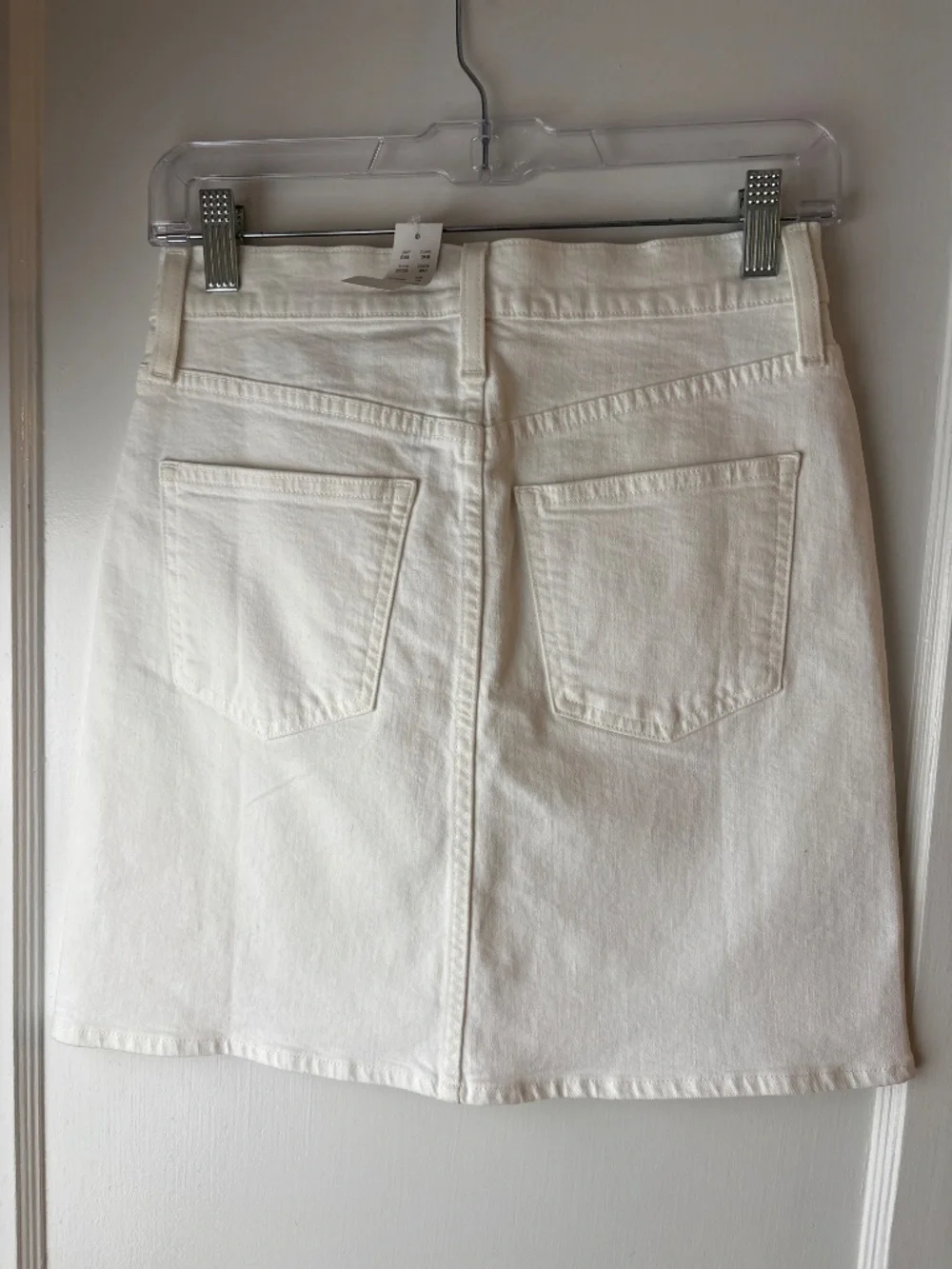JCrew DENIM MINI SKIRT IN WHITE, Sz 24, NWT